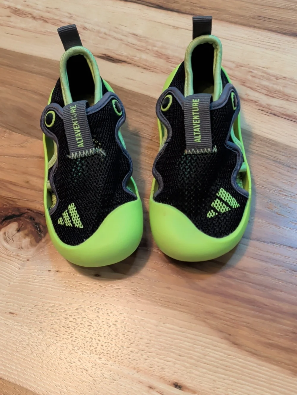 adidas Kids Neon Green and Black Water Shoes